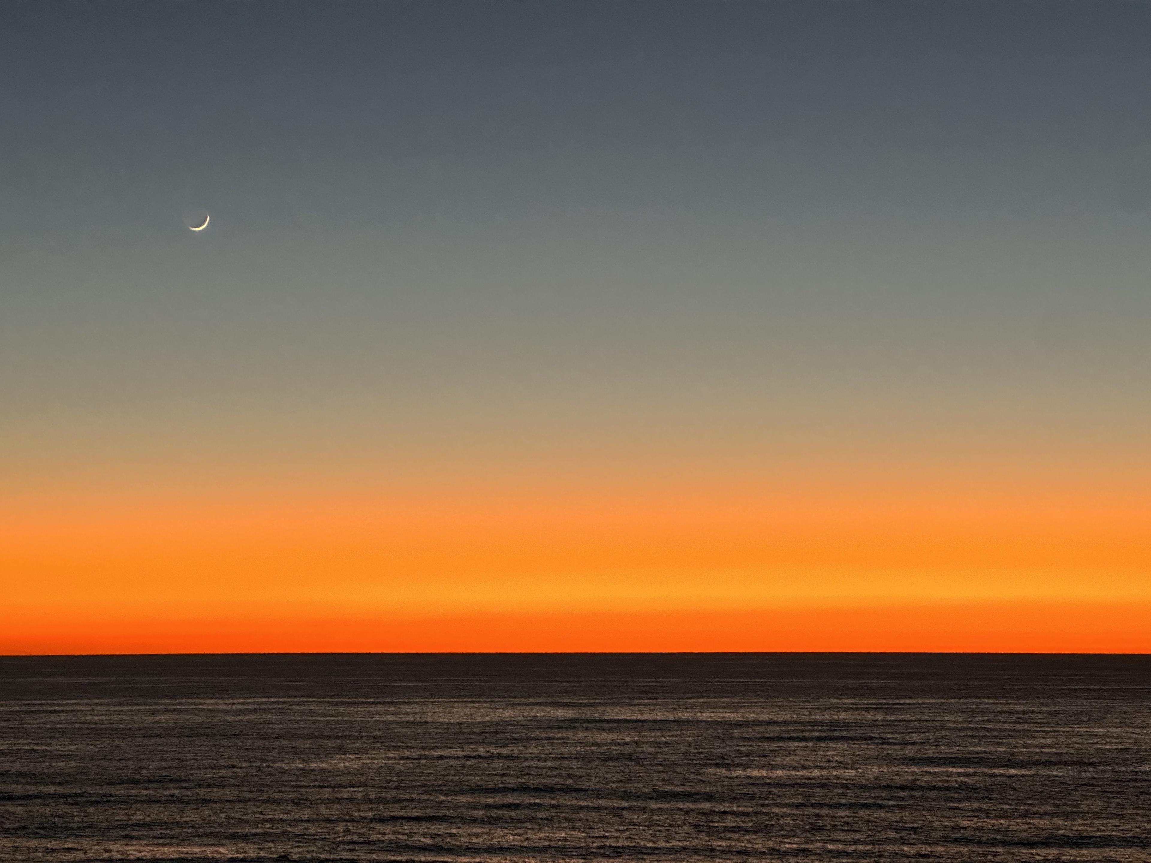 Sunset over the Pacific Ocean, January 2024