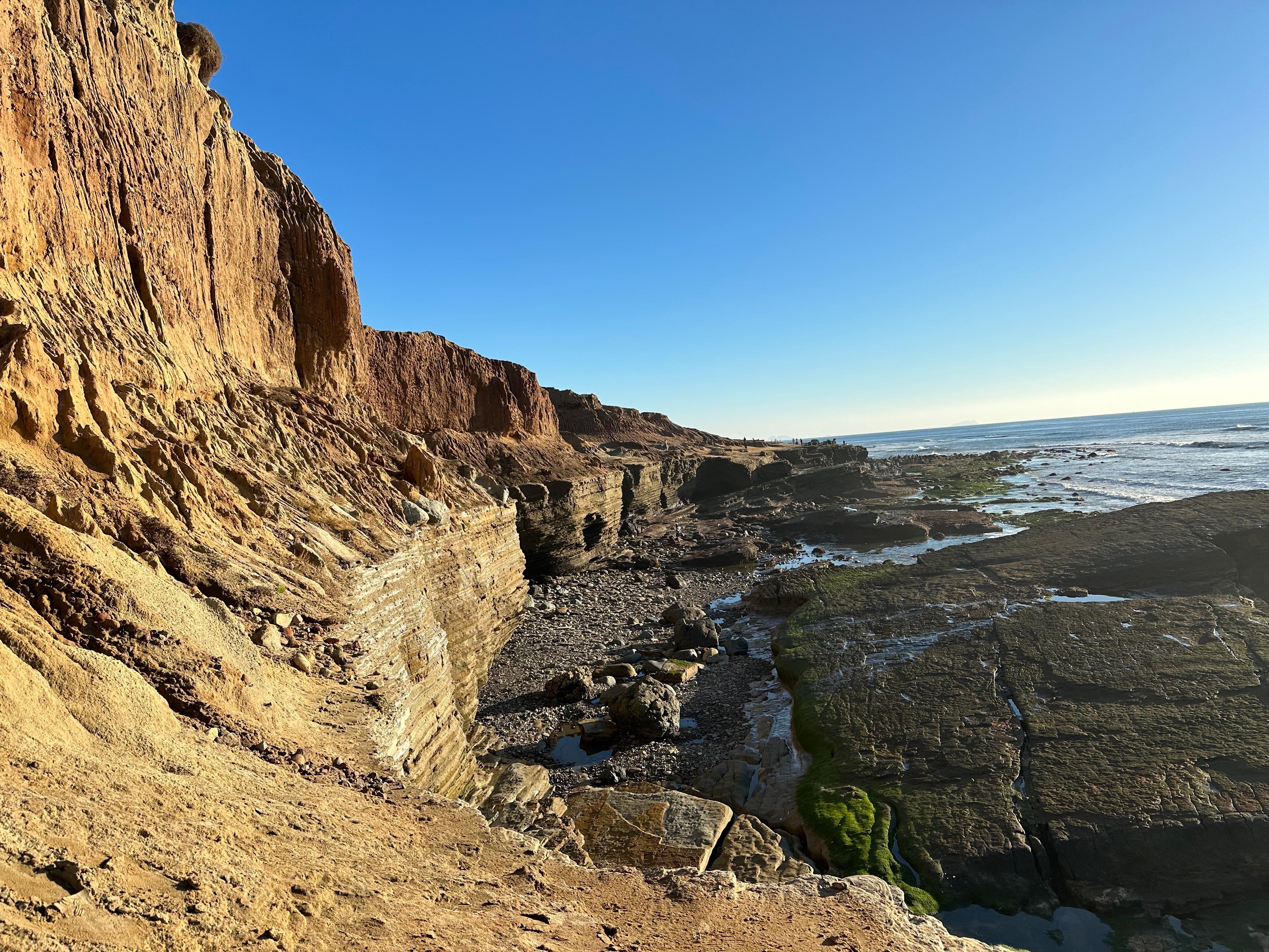 Cliffs near San Diego (photographed January 2024)
